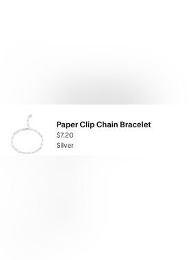 Wear Felicity - Silver Paper Clip Chain Charm Bracelet Starter